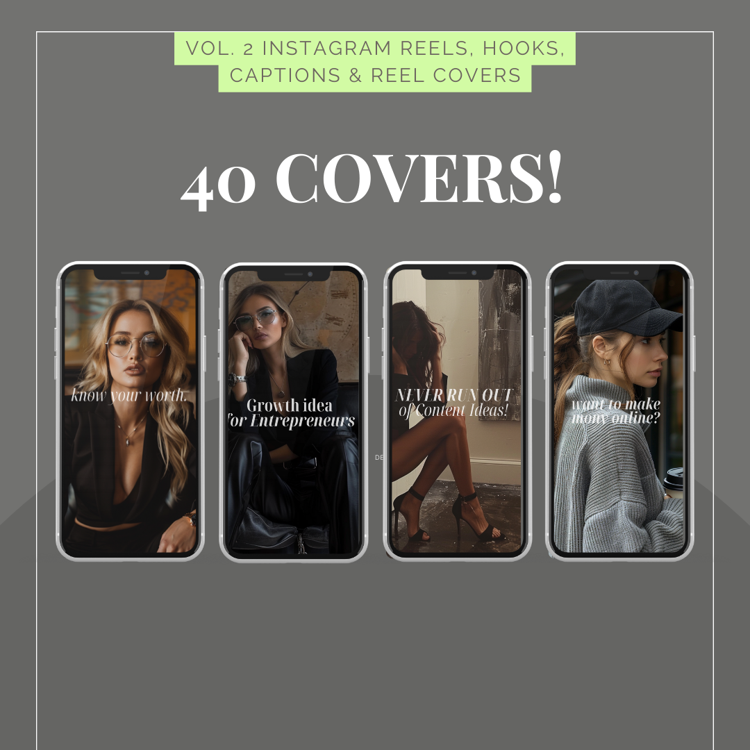 Vol 2. Instagram Reels, Hooks, Captions & Reel Covers