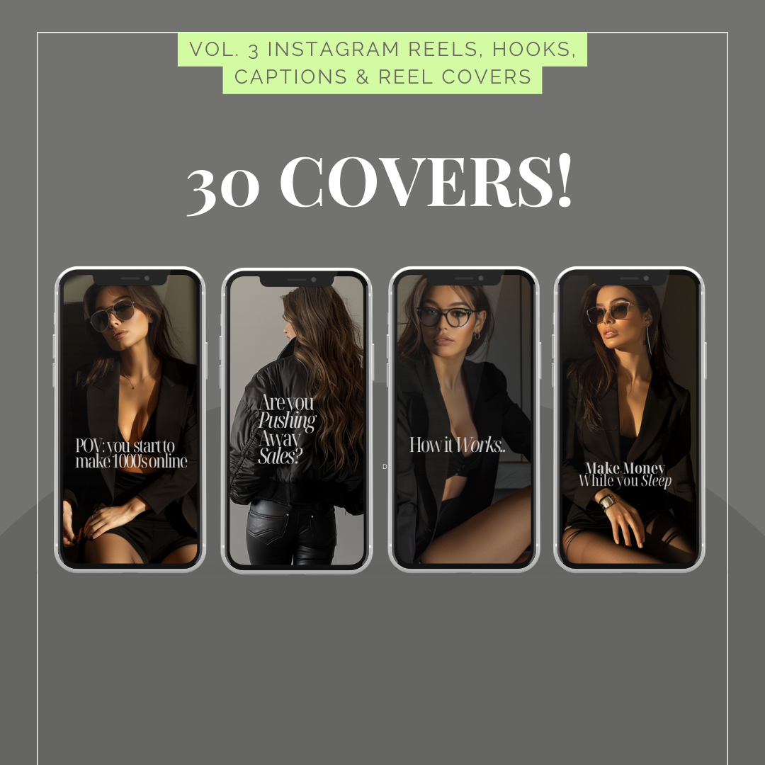 Vol 3. Instagram Reels, Hooks, Captions & Reel Covers
