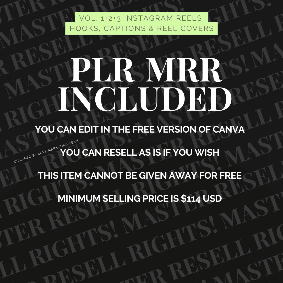 BUNDLE | Vol 1 + 2 + 3 Instagram Reels, Hooks, Captions & Reel Covers