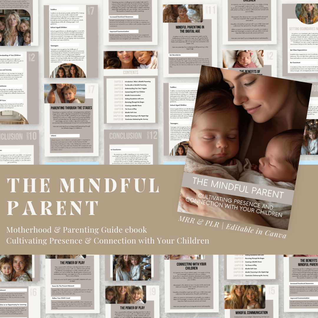 The Mindful Parent E-book | Master Resell Rights | Bundle | PLR | MRR