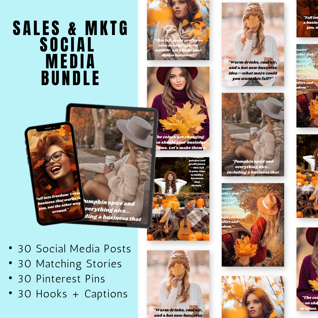SALES & MARKETING | Sales/Mktg Social Media Bundle | Vol I | Canva Templates