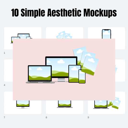 MOCKUPS | 10 Simple Aesthetic Mockups | Canva Templates