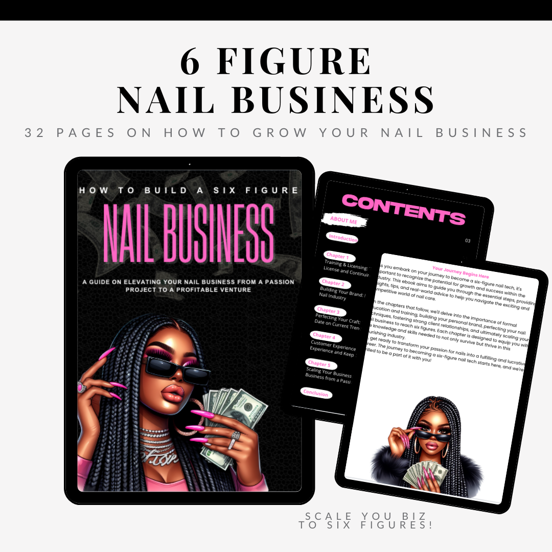 6 Figure Nail Business (32 Pages) | E-BOOK | PLR