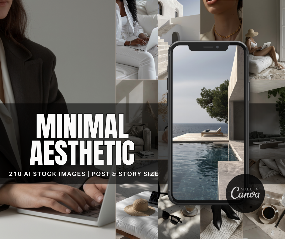 210 MINIMALIST STOCK IMAGE COLLECTION | MRR | Master Resell Rights