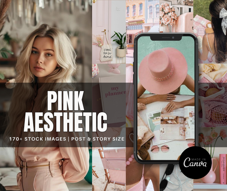 170+ PINK AESTHETICS POSTS + STORIES | MRR | Master Resell Rights