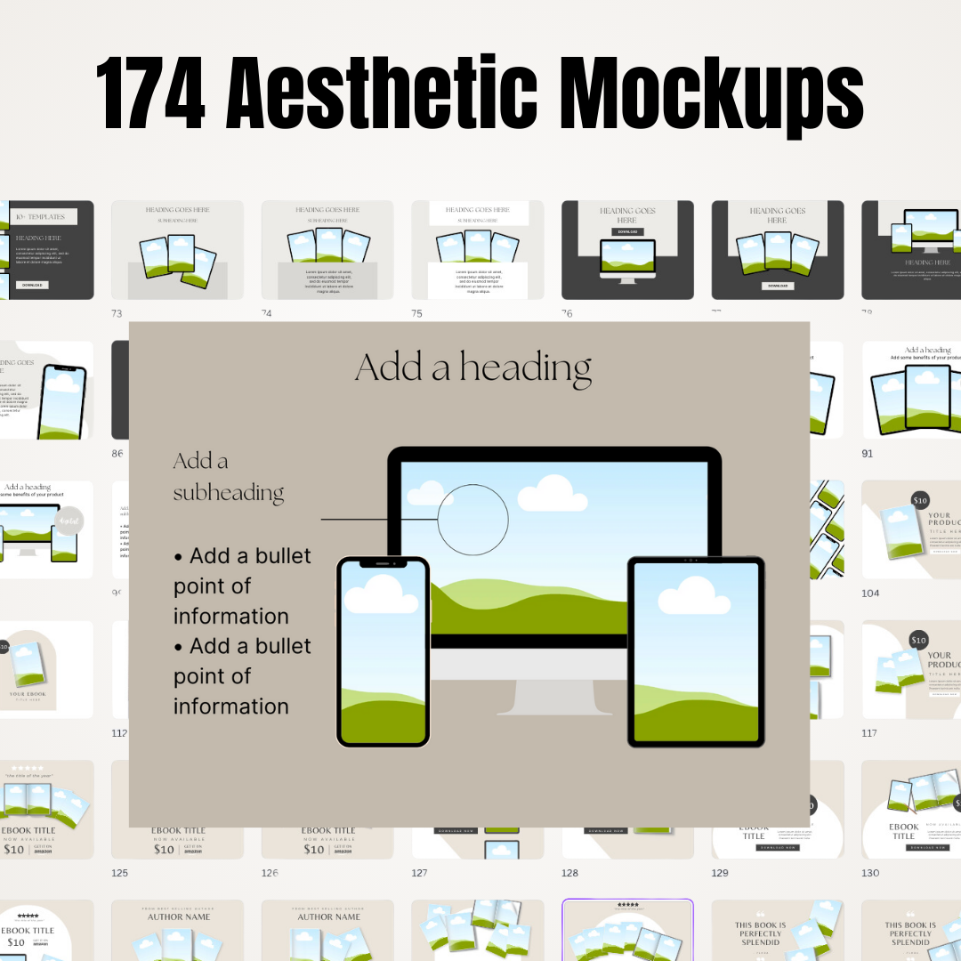 MOCKUPS | 174 Editable Aesthetic Mockups | Canva Templates