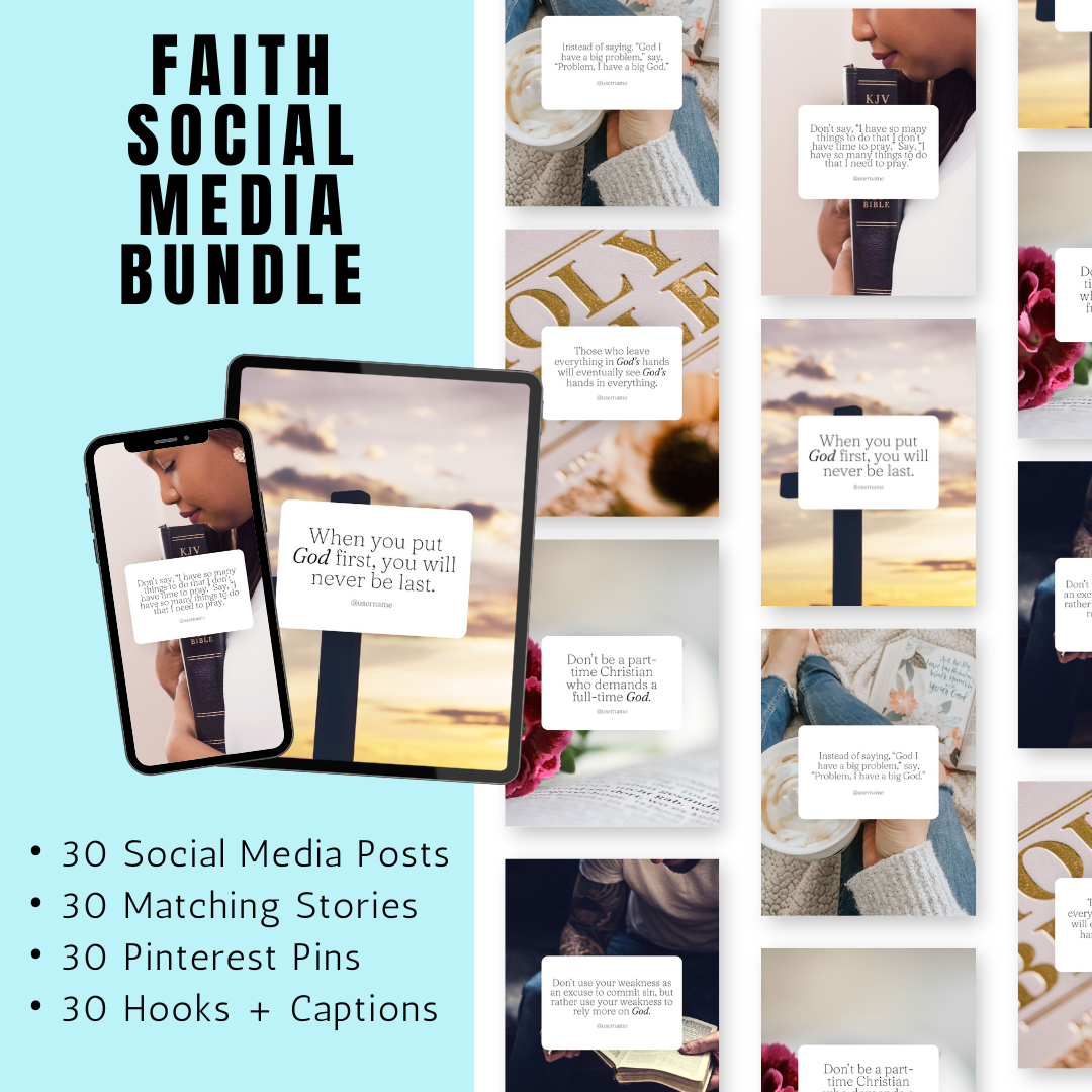 FAITH | Faith Social Media Bundle | Vol II | Canva Templates