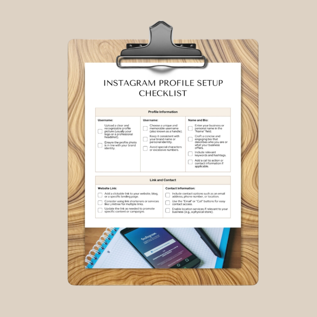 Instagram Profile Setup Checklist | Social Media