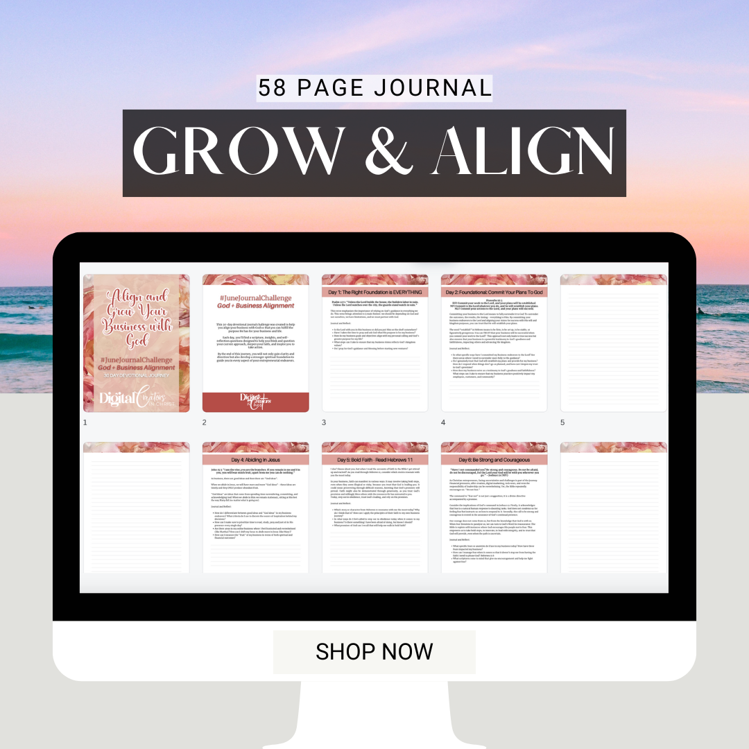 Align and Grow You Business With God - Devotional Journal | Faith