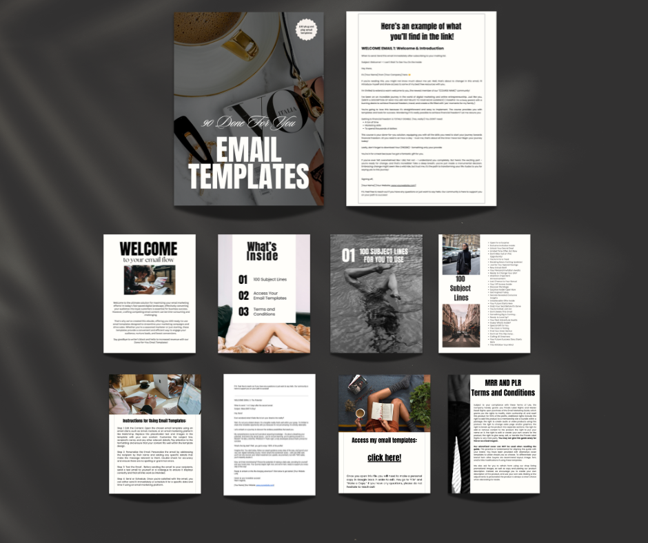 90 Done For You Email Templates with MRR