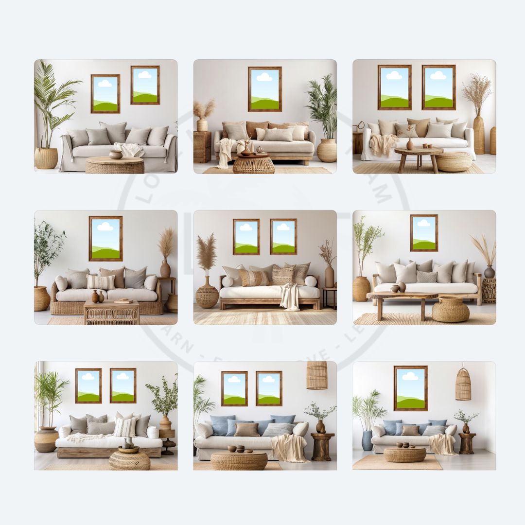 MOCKUPS | 20 Wall-art mockups | Canva Templates