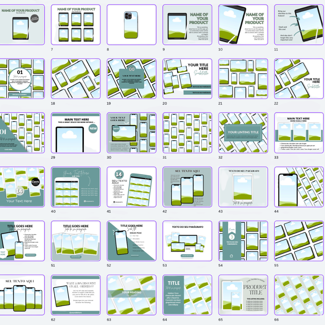 MOCKUPS | 79 Light Green Mockups | Canva Templates