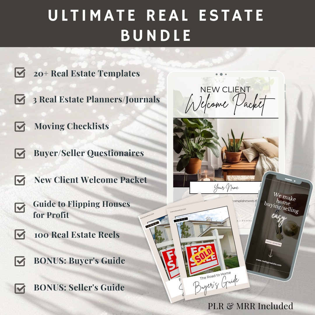 Ultimate Real Estate Bundle | PLR | MRR