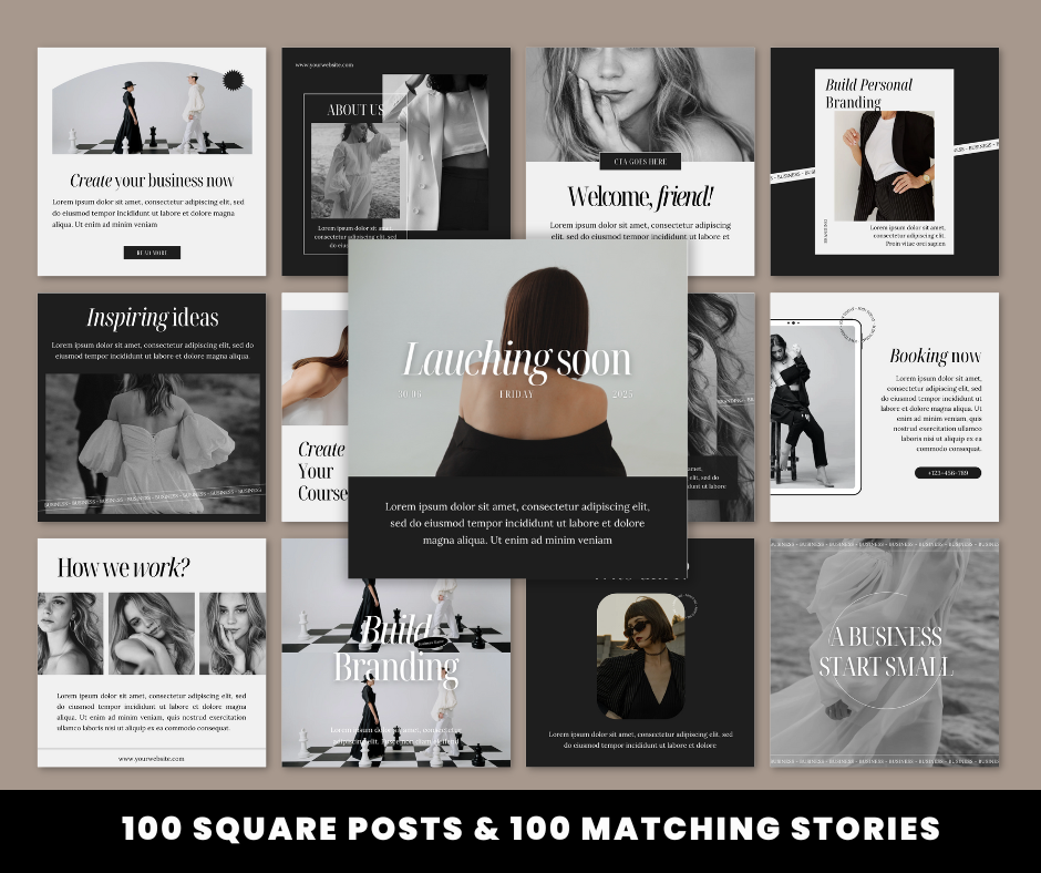 200 Business Social Media Design Instagram Bundle | MRR | Master Resell Rights