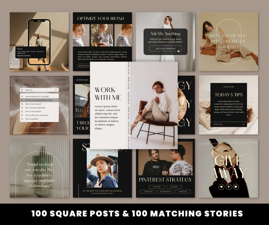200 Social Media Design Instagram Bundle | MRR | Master Resell Rights