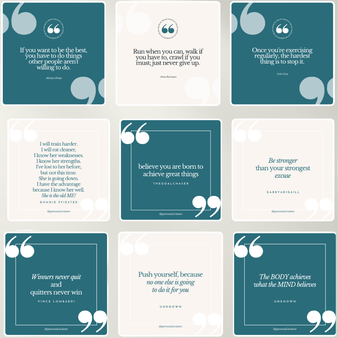 30 Instagram Posts | Health, Wellness, Fitness Motivational & Inspiring Quotes