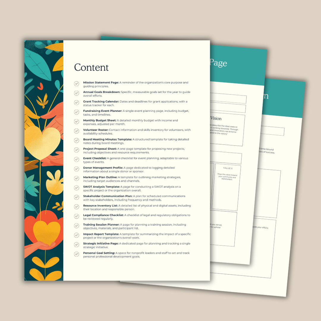 Non Profit Planner | Business | 124 pages