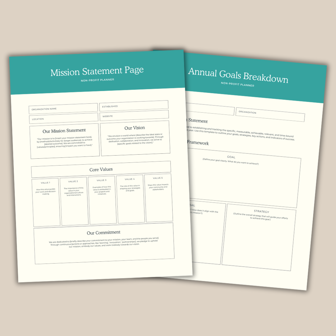 Non Profit Planner | Business | 124 pages