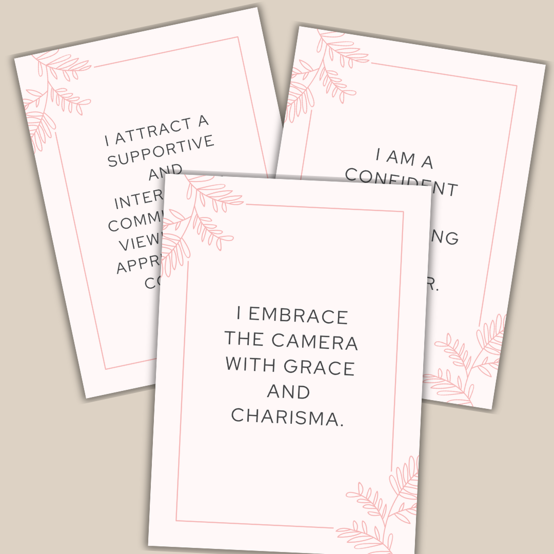 Live Stream Affirmation Cards | Business | Social Media