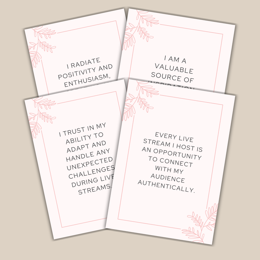 Live Stream Affirmation Cards | Business | Social Media