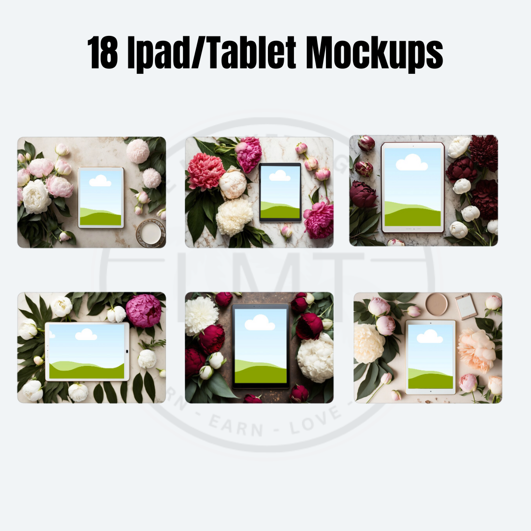 MOCKUPS | 18 Ipad/tablet mockups | Canva Templates