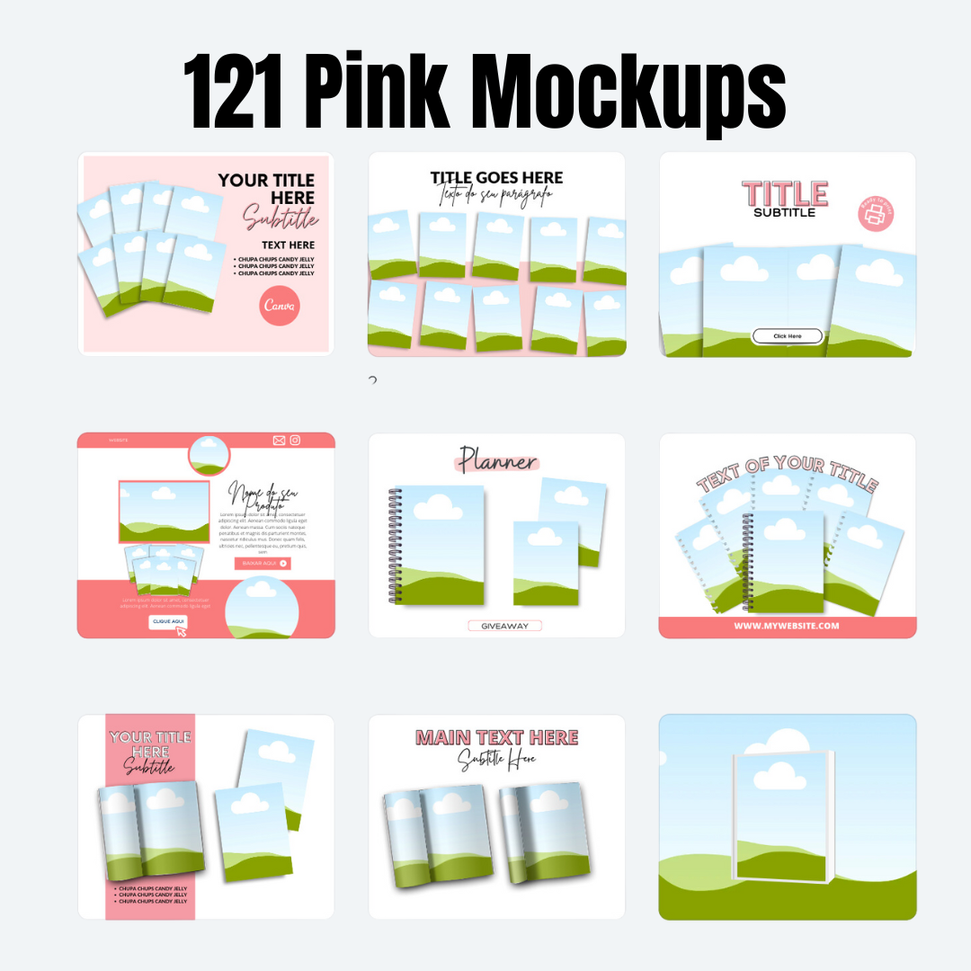 MOCKUPS | 121 Pink Mockups | Canva Templates