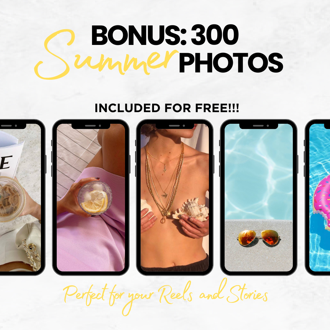 200 SUMMER Aesthetic Video Reels | Faceless IG videos for stories and reels | PLR + MRR Resell Rights
