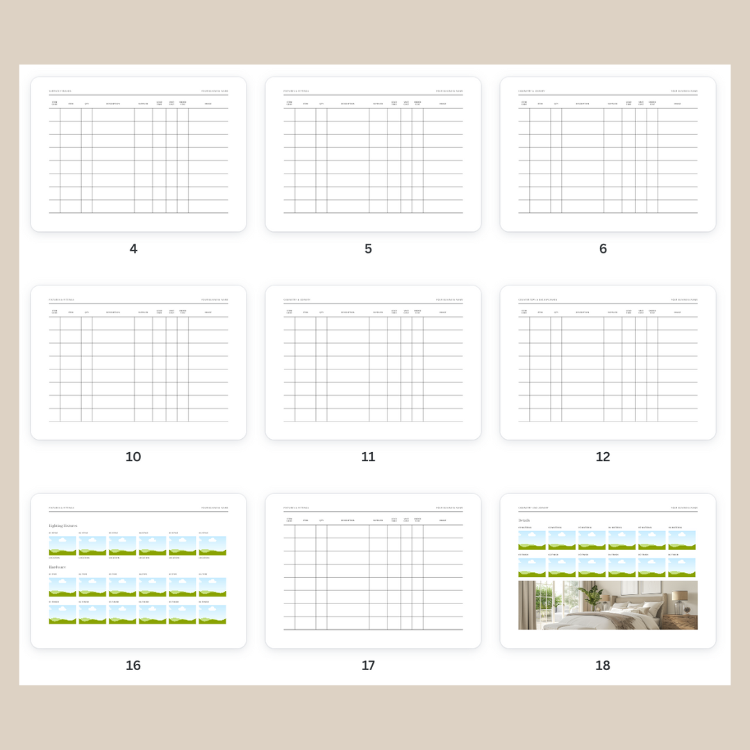 Interior Design Finishes Schedule | Business