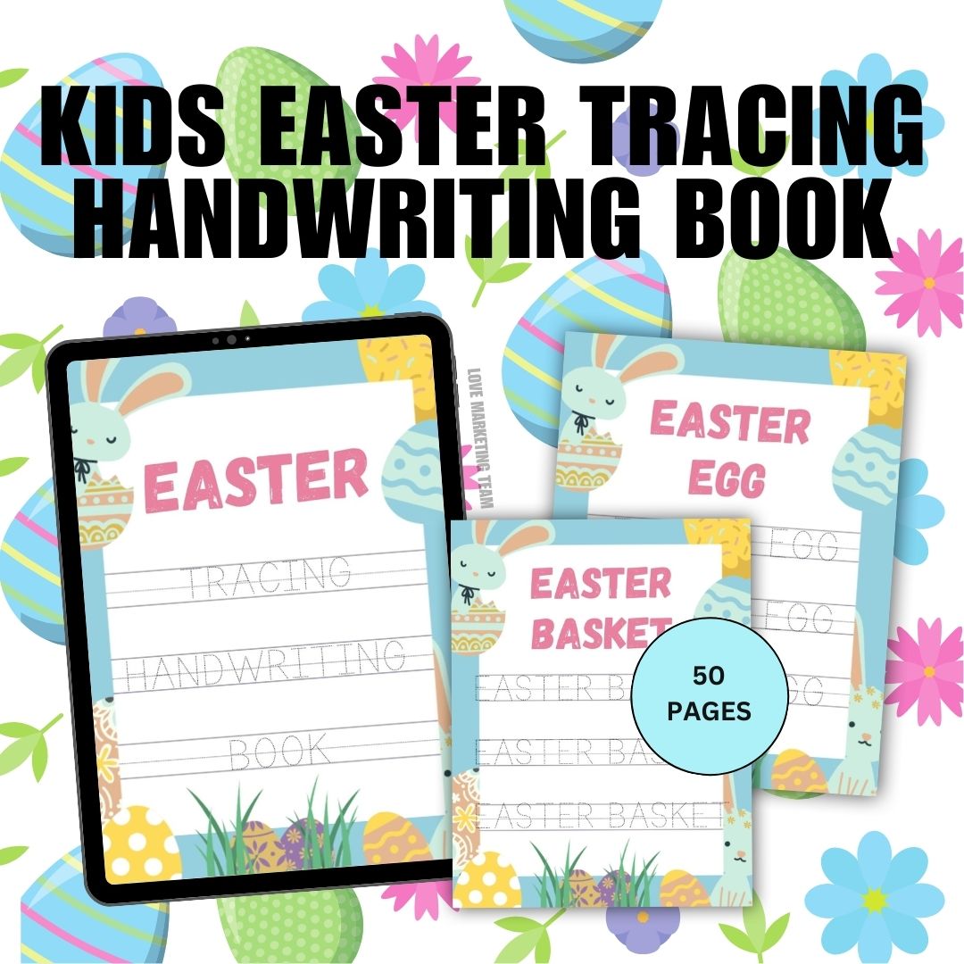 KIDS | Easter Tracing Handwriting Practice Book