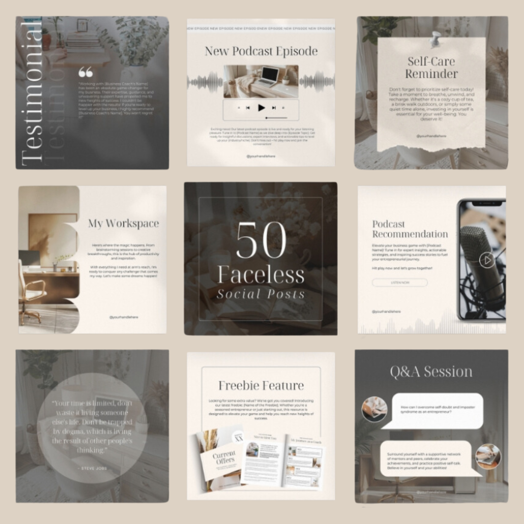 Business Coach Instagram Posts Templates | Social Media