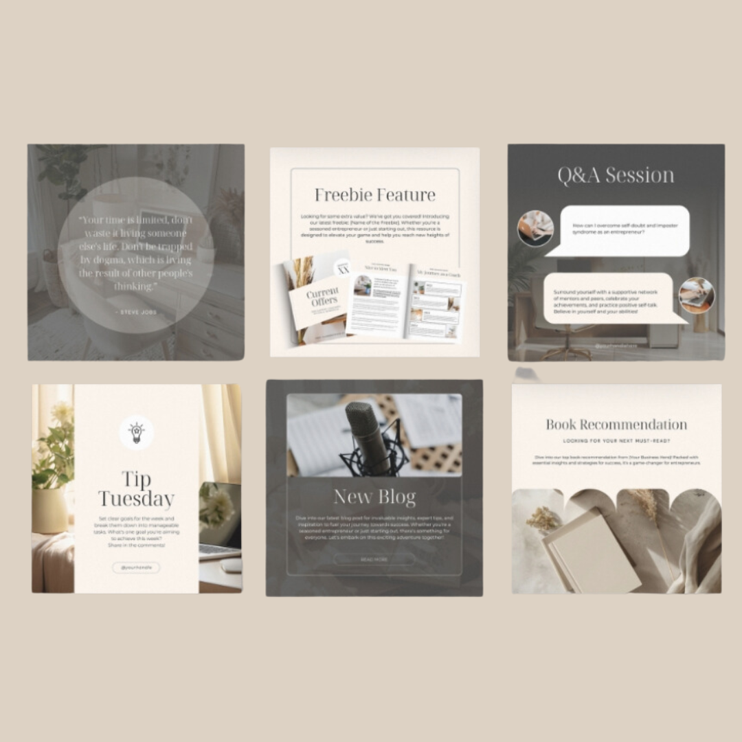 Business Coach Instagram Posts Templates | Social Media