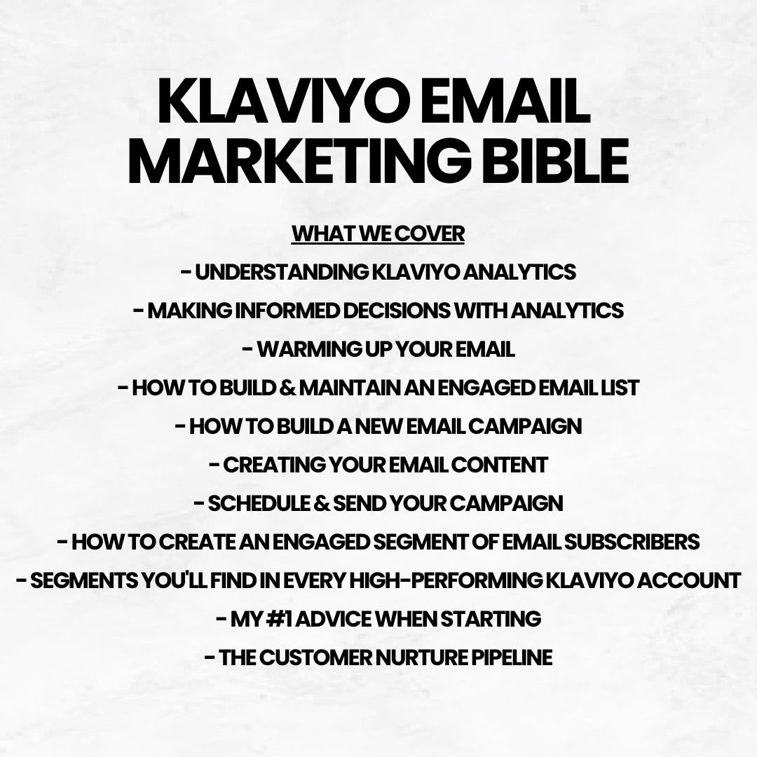 Klaviyo Email Marketing Campagne Bible
