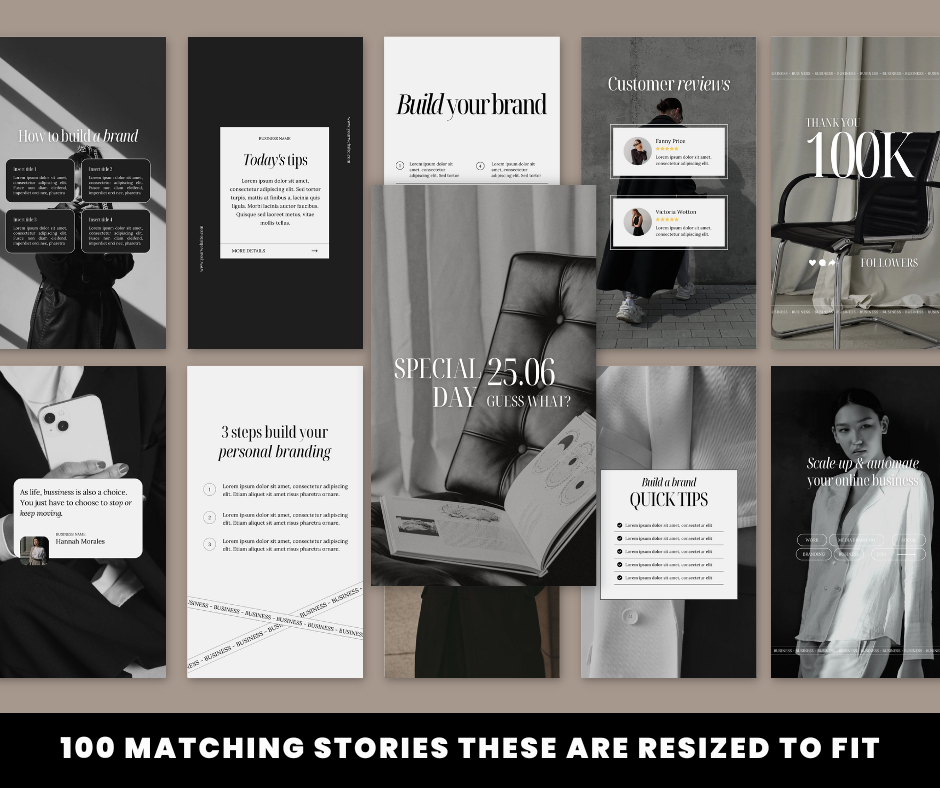 200 Business Social Media Design Instagram Bundle | MRR | Master Resell Rights