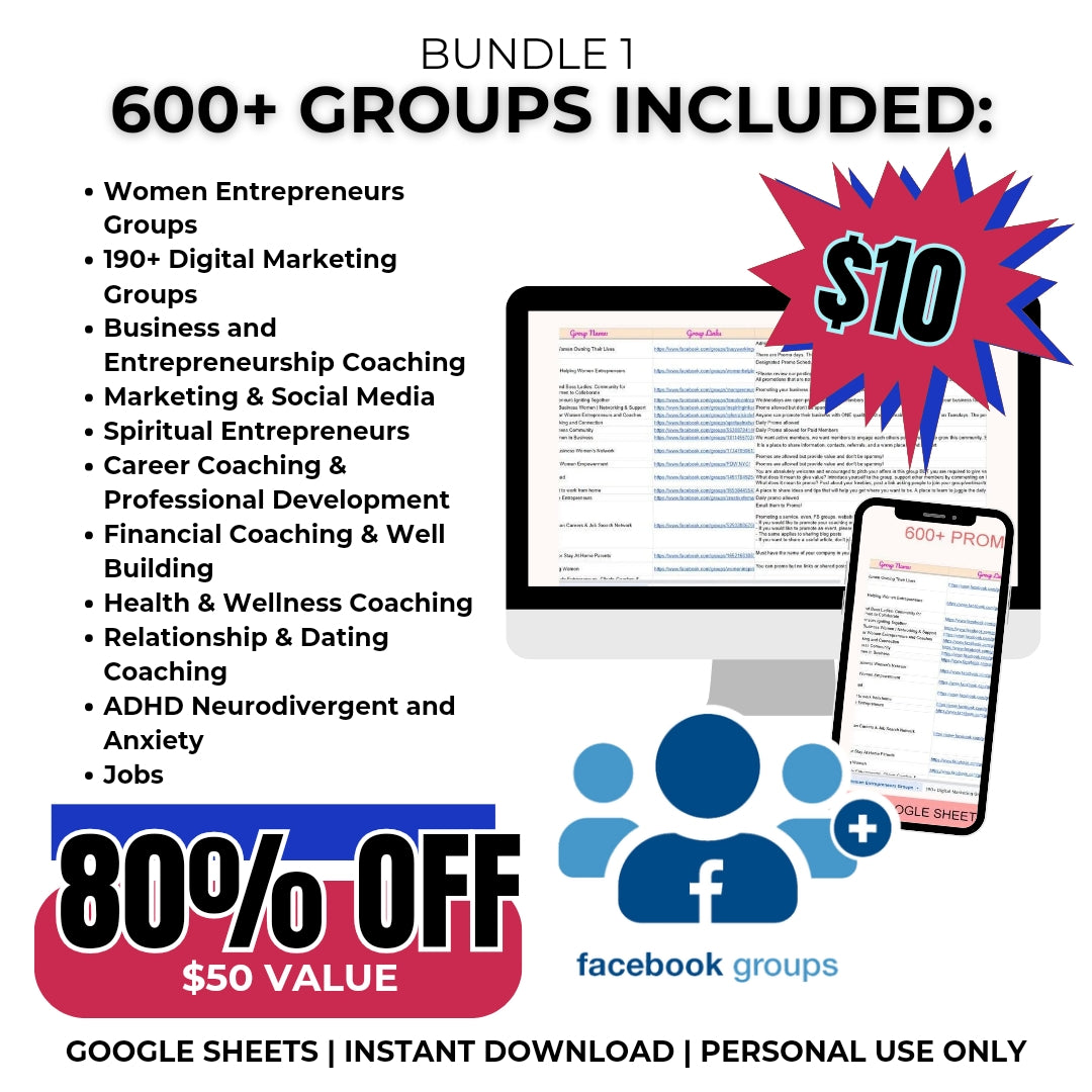 600+ FB Promo Groups + MEGA REEL BUNDLES 80% OFF