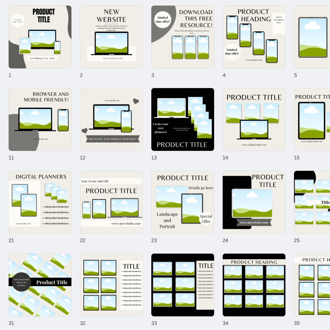 MOCKUPS | 40 Aesthetic Mockup Templates | Canva Templates