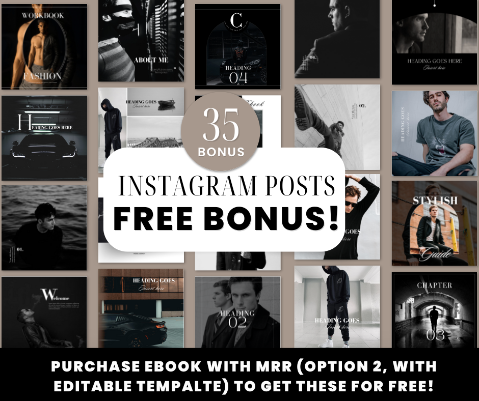 Mens Luxury Design eBook & Workbook | MRR | Master Resell Rights