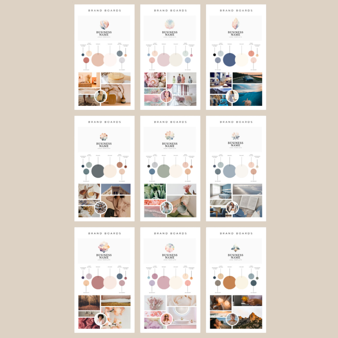 Watercolor Logo Brand Boards | Business