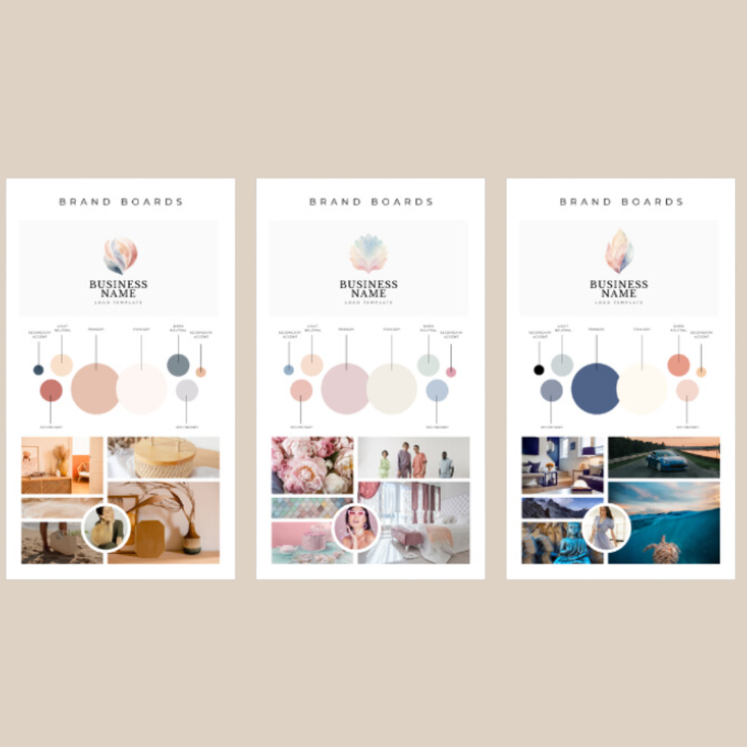 Watercolor Logo Brand Boards | Business