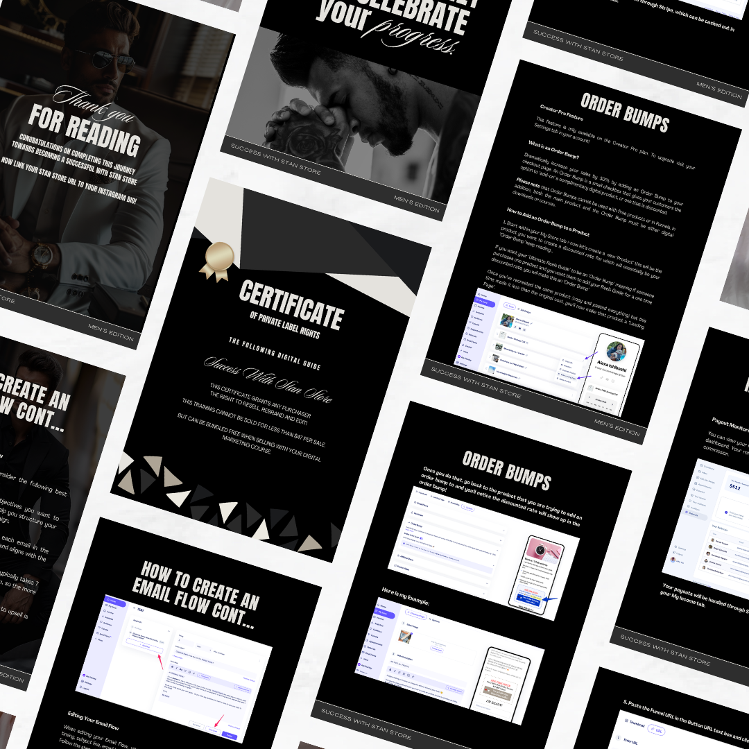MENS SUCCESS WITH STAN STORE | E-book | MRR/PLR
