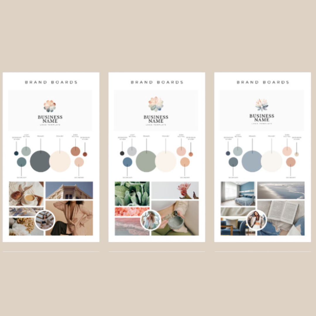 Watercolor Logo Brand Boards | Business