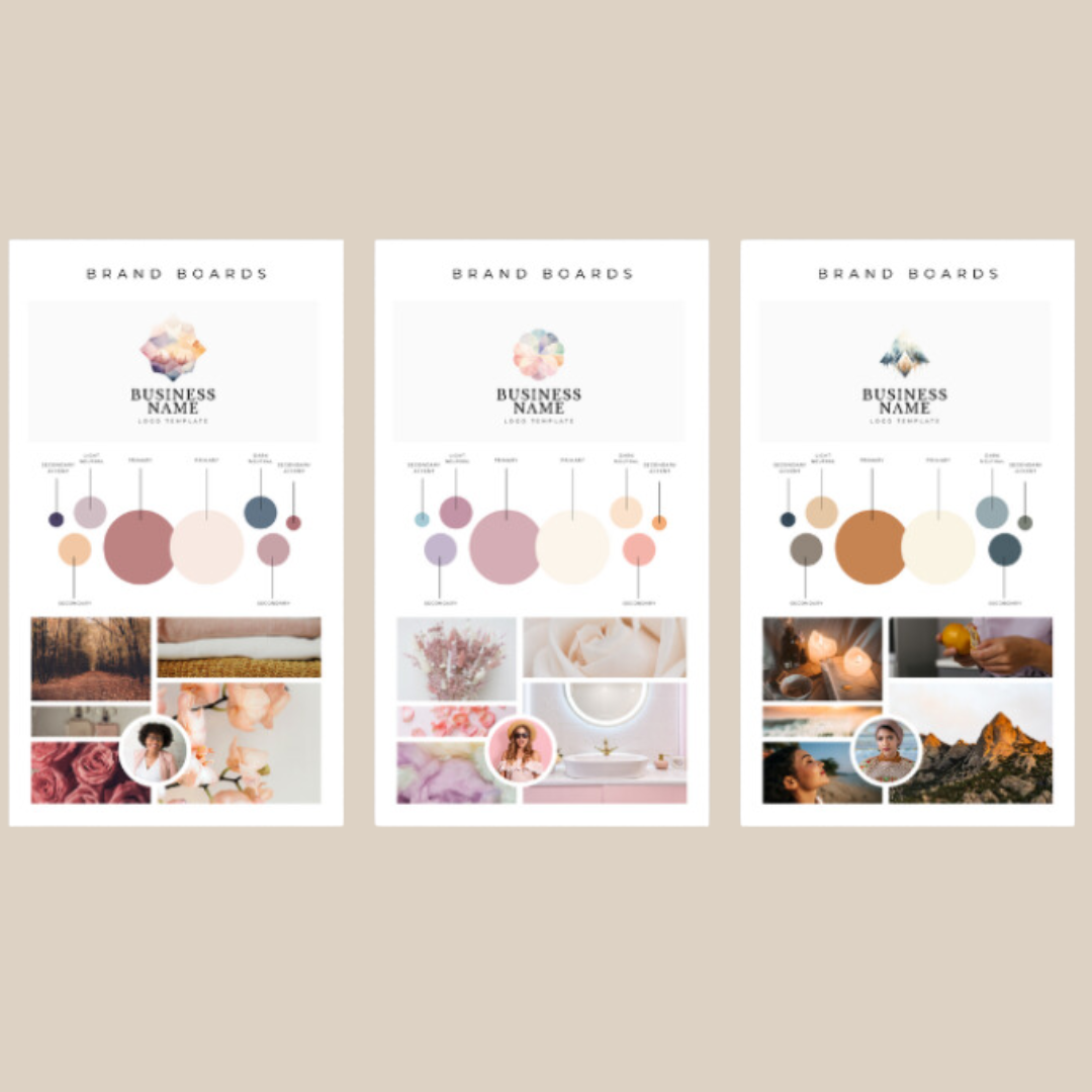 Watercolor Logo Brand Boards | Business