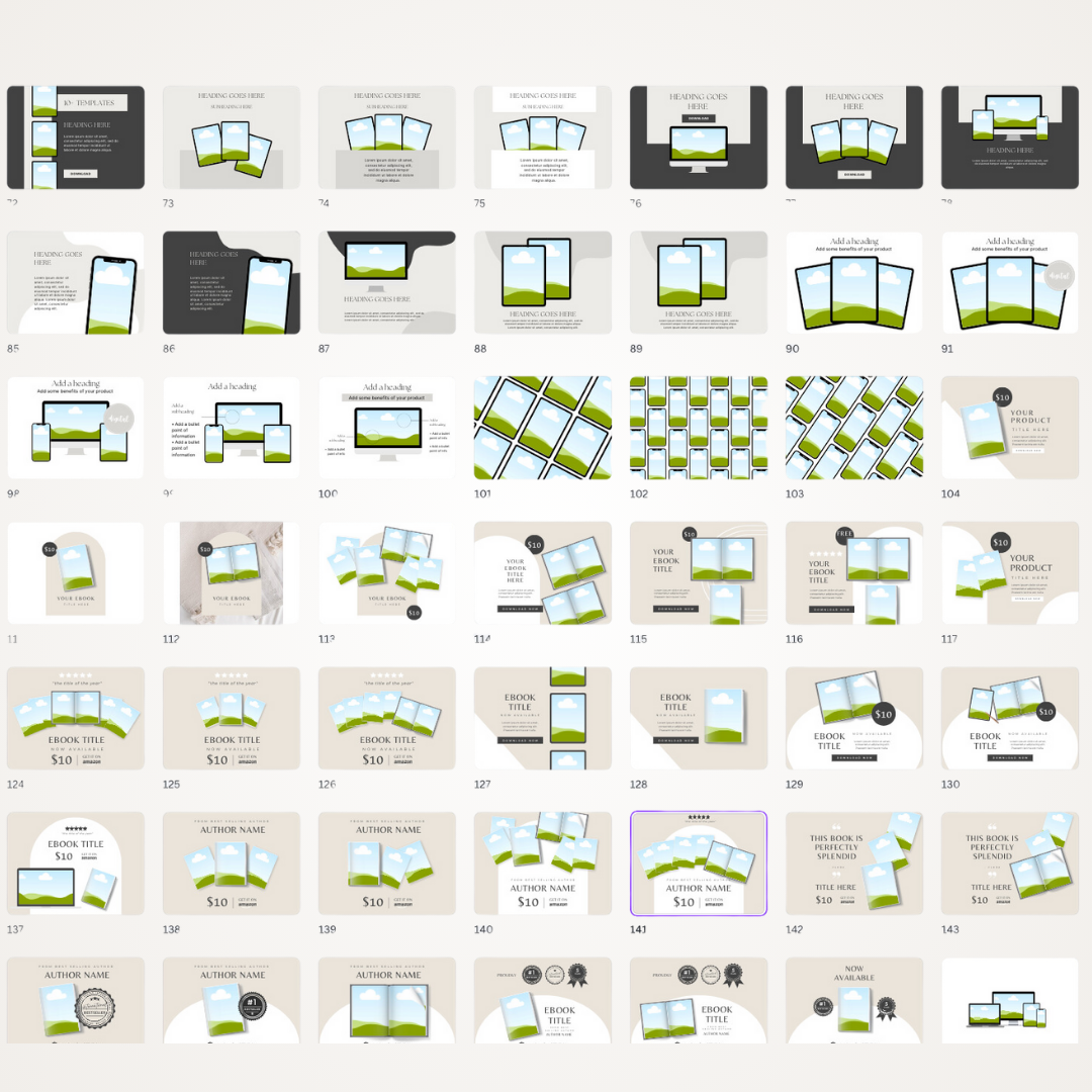 MOCKUPS | 174 Editable Aesthetic Mockups | Canva Templates