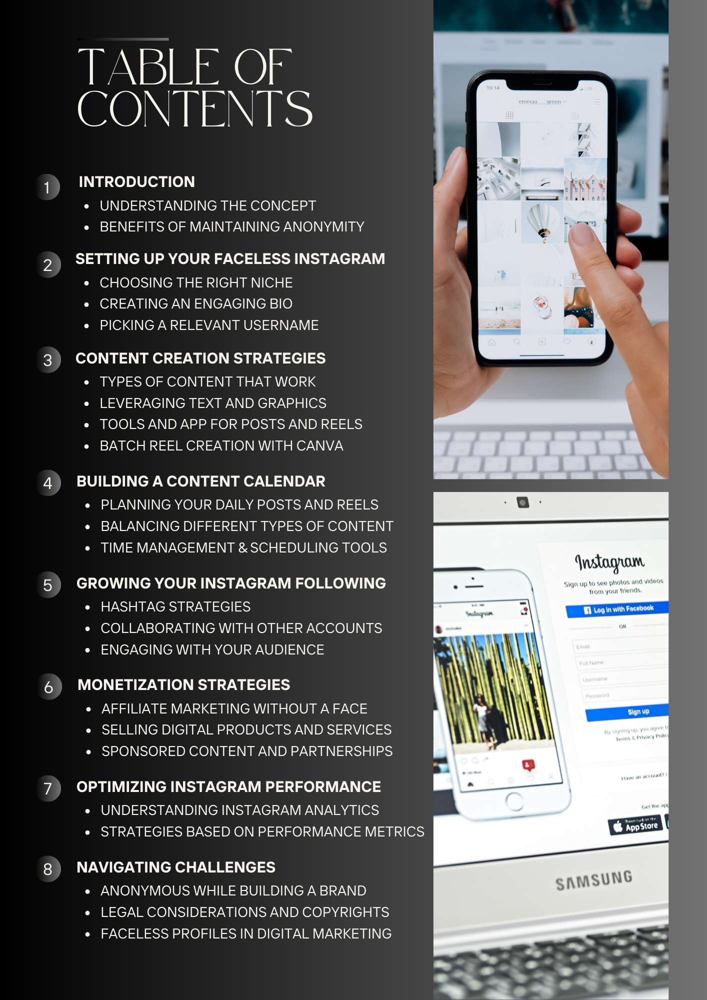 BUNDLE: 3 Faceless Guides | Instagram | YouTube | TikTok
