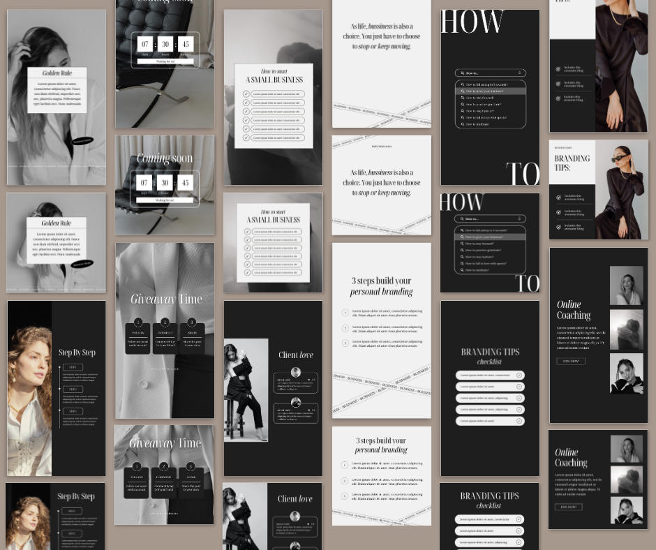 200 Business Social Media Design Instagram Bundle | MRR | Master Resell Rights
