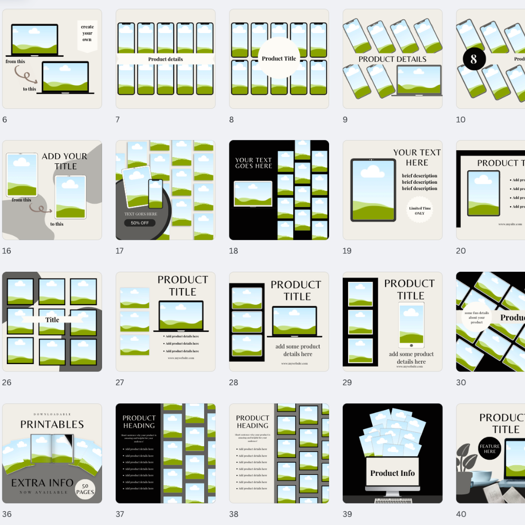 MOCKUPS | 40 Aesthetic Mockup Templates | Canva Templates