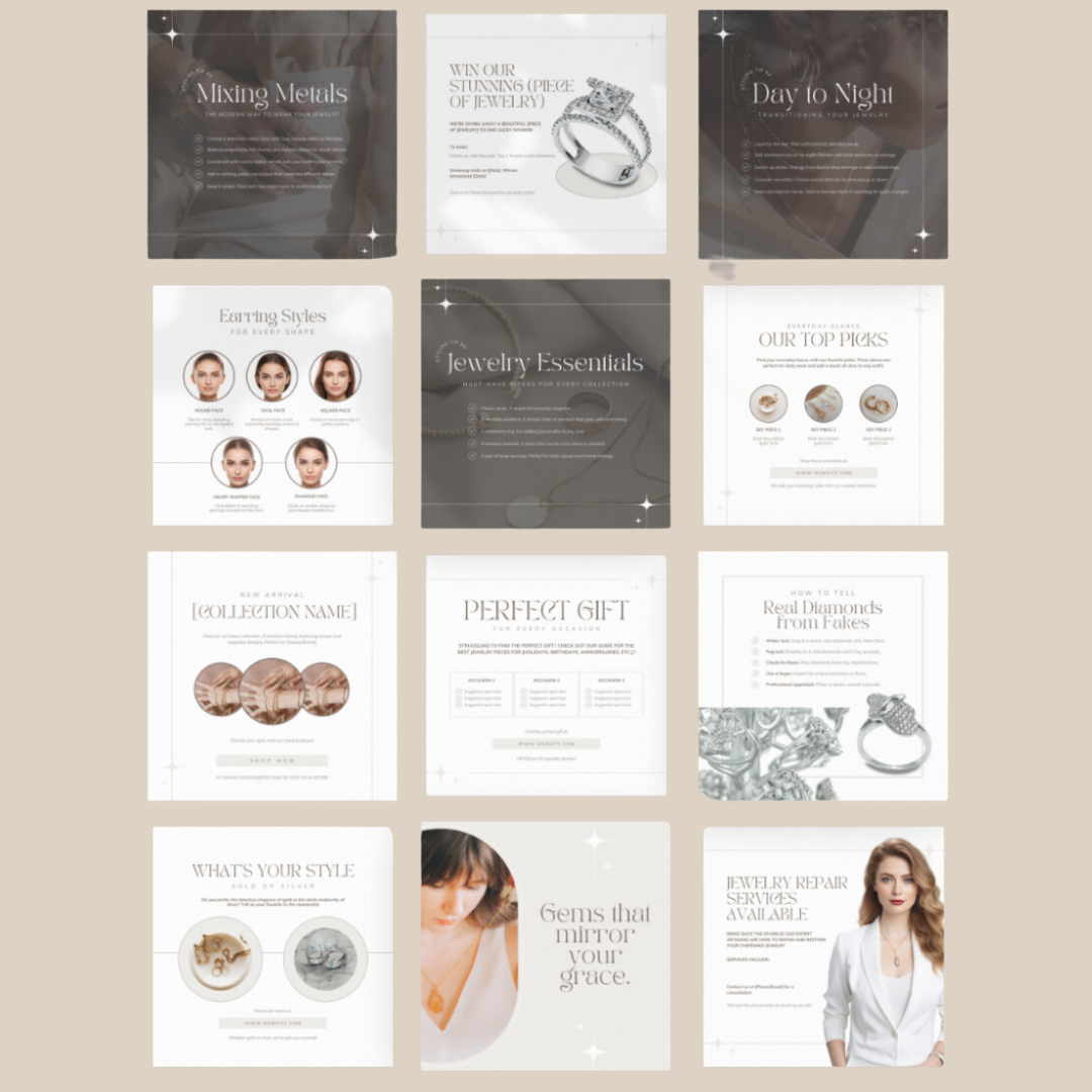 Jewelry Social Media Posts | Instagram | Templates