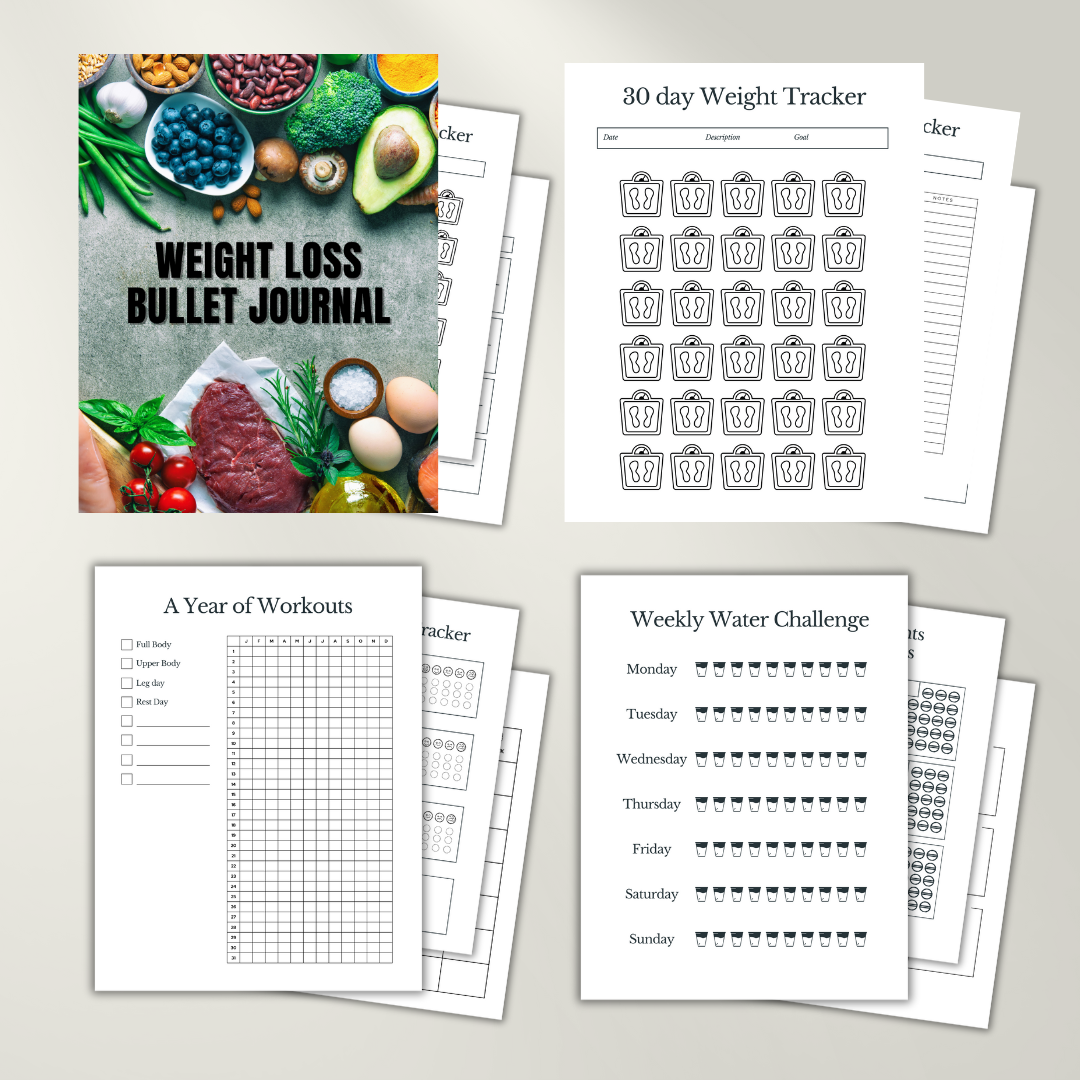 Weight Loss Bullet Journal | Tracker | Health, Wellness, Fitness