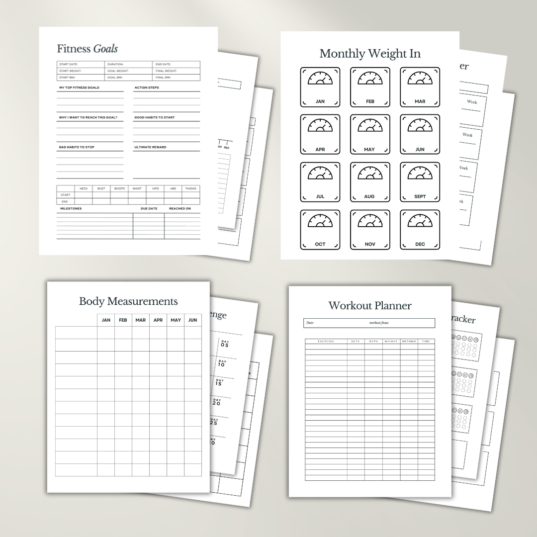 Weight Loss Bullet Journal | Tracker | Health, Wellness, Fitness