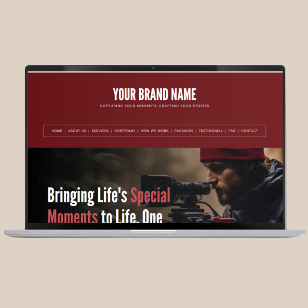 Videographer Website Template | Business
