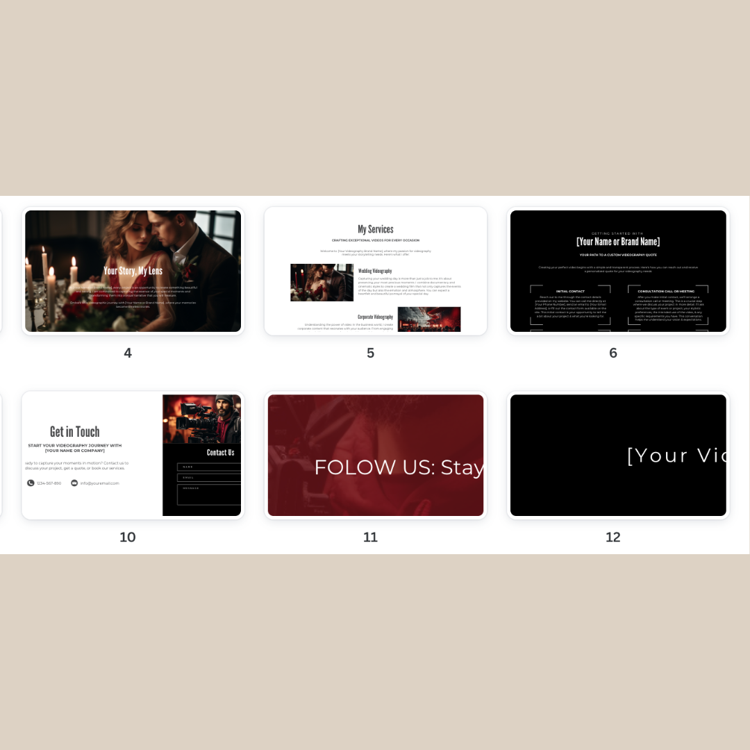 Videographer Website Template | Business